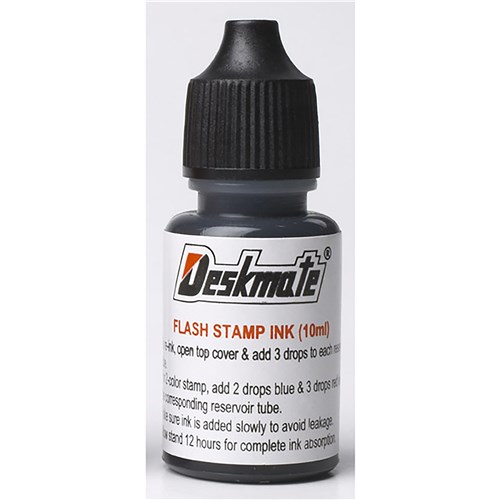 DESKMATE STAMP PAD REFILL INK 30ML BLACK